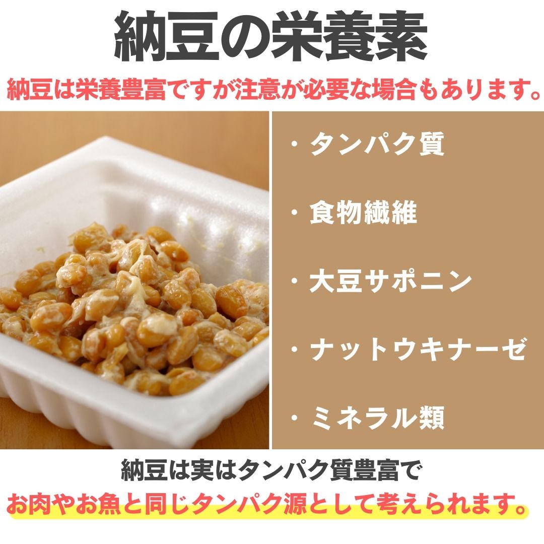 納豆の栄養素、豊富なたんぱく質