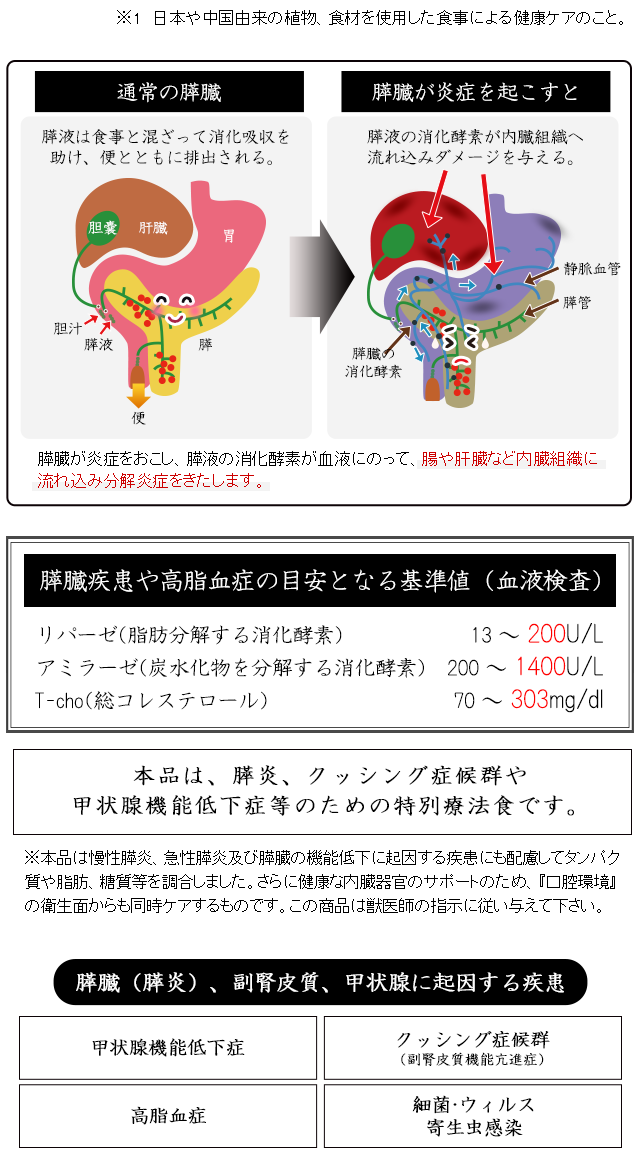 犬の肝臓・膵炎のための食事療法～和漢・みらいのドッグフード